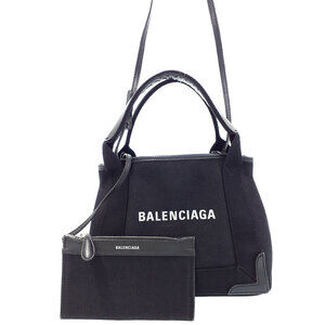 Balenciaga Navy Blue Cabas XS Bag